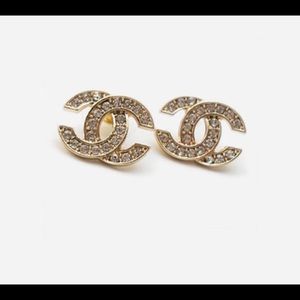 Gold Toned C Earrings